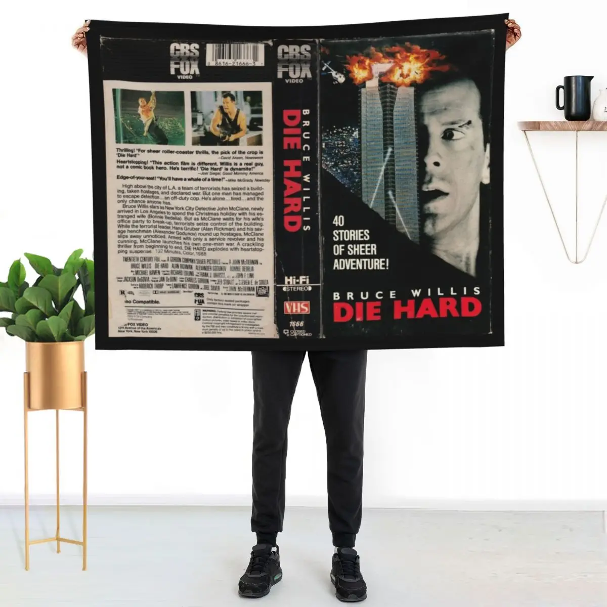 

Action VHS Cover Art Throw Blanket Plush Fuzzy Cozy Blanket for Couch Sofa