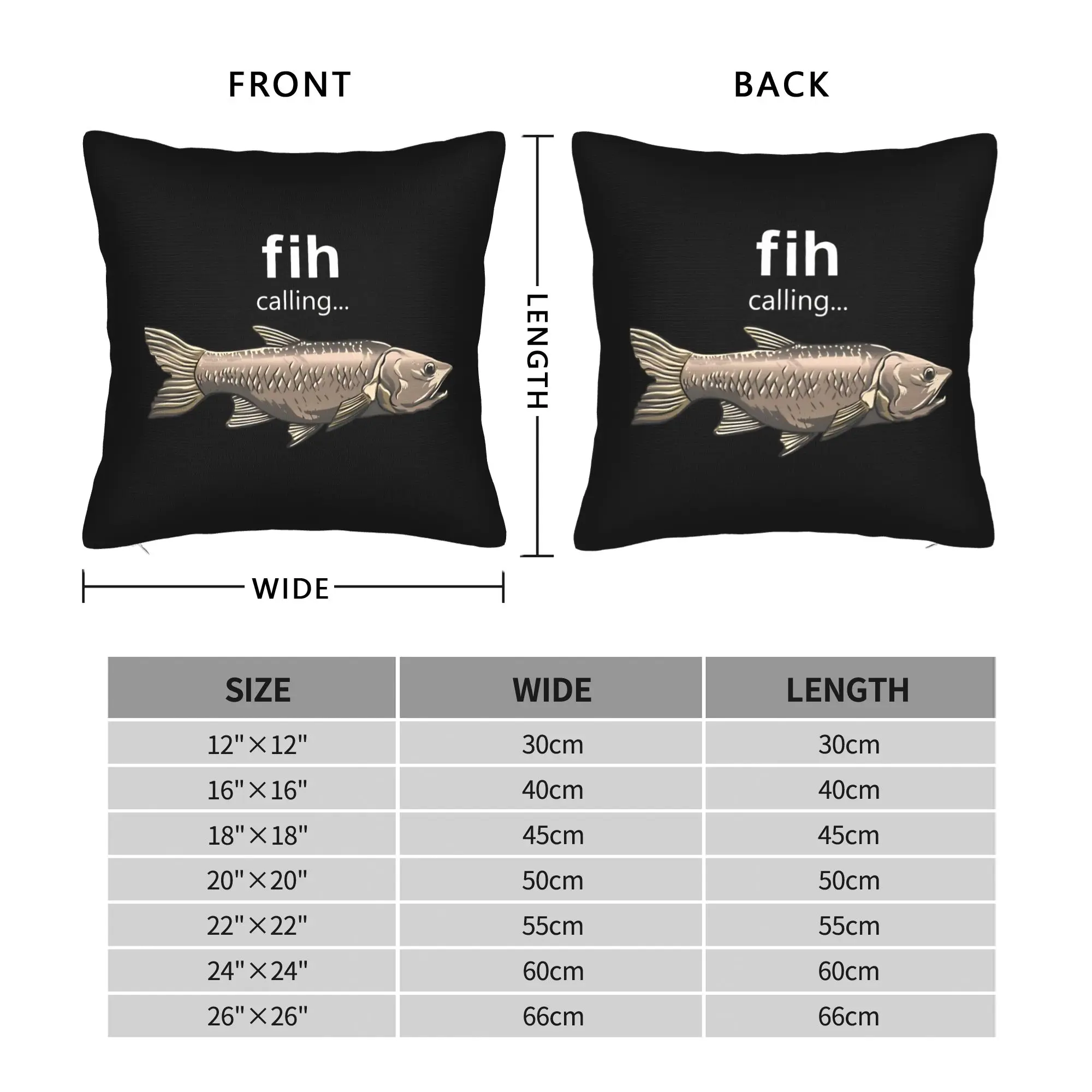 Fih Calling Funny Fishing Internet Meme Fih Gear  Square Pillowcases Living Room  Cushion Case Cute Home Decoration Pillow Cove