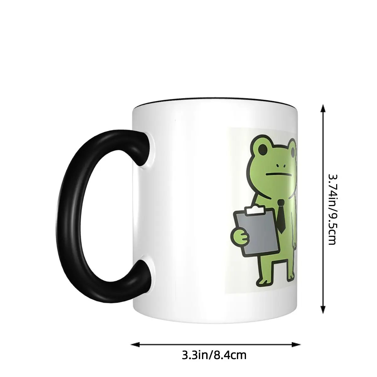 Cute Corporate Frog With Clipboard Office Humor Mug Funny Ceramic Coffee Cups Tea Mugs Milk Cup Drinkware Gift for Woman Man