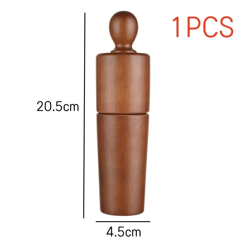 8Inch Wood Pepper Grinder Set Manual Oak Pepper Mill Sea Salt Black Pepper Grinding Spice Seasoning Bottle Jar Pepper Tools Set