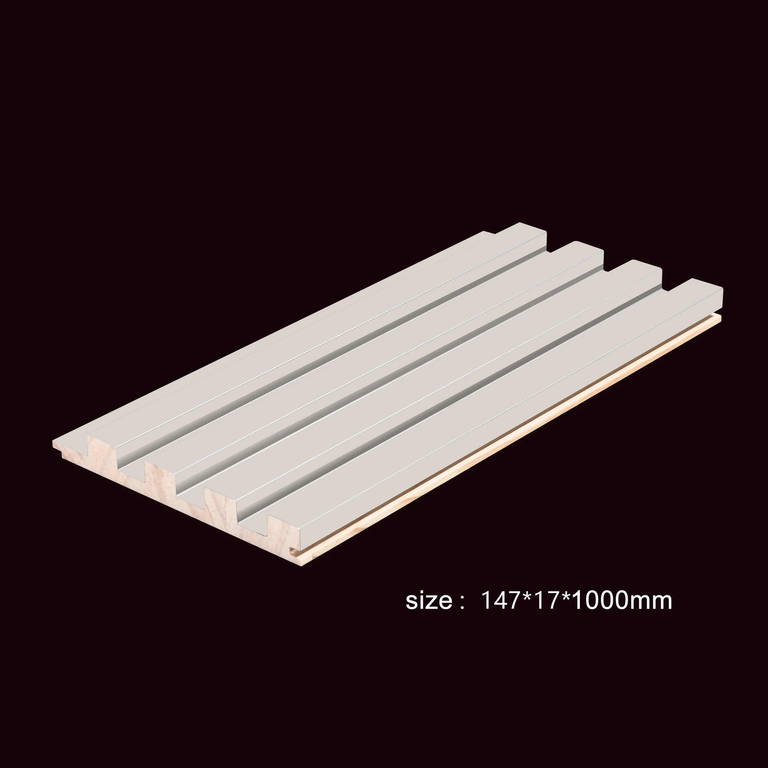 10 Pcs 2300MMX147MMX18MM Flut Wall Panels WPC PURE Wood Color Interior Decoration Facade Building Bamboo Fiber Material Board