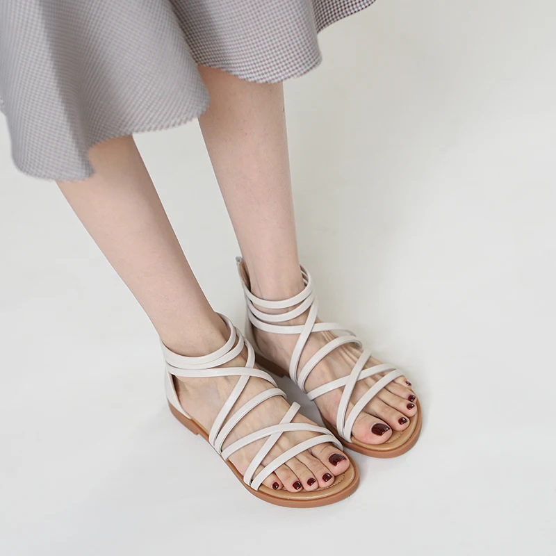 

Летние модные женские сандалии в римском стиле, ретро, с мягкой подошвой, удобные, корректирующие фигуру, нескользящие, универсальные пляжные туфли