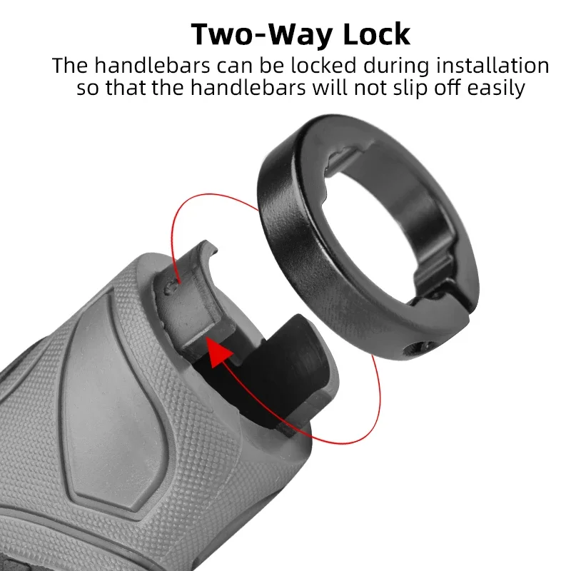 ROCKBROS Bicycle Grips MTB Bike Handlebar Bar end Rubber Anti-skid Shock-absorbing Soft Bike Handlebar Grips Cycling Accessories