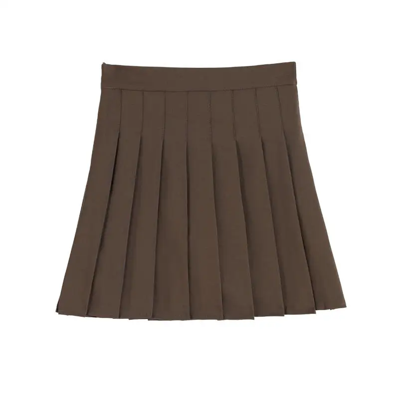 

Женская юбка А-силуэта цвета хаки, новинка 2024 года, весна-осень-зима, с высокой талией, утягивающая, в стиле JK, короткая, из полиэстера