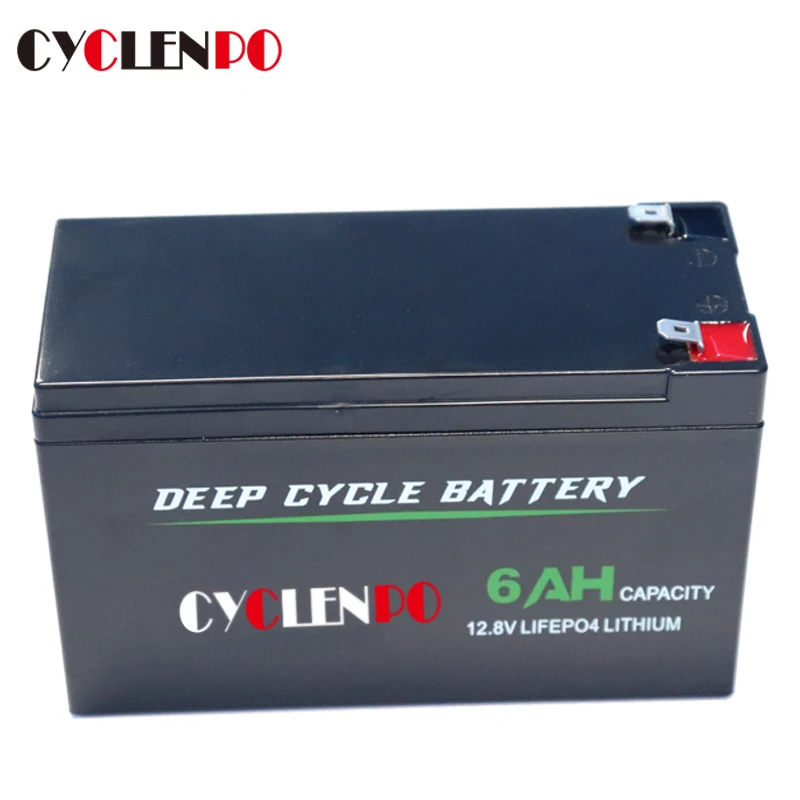 Lifepo4 12v 6ah lithium battery for emergency light led flood light ups and backup