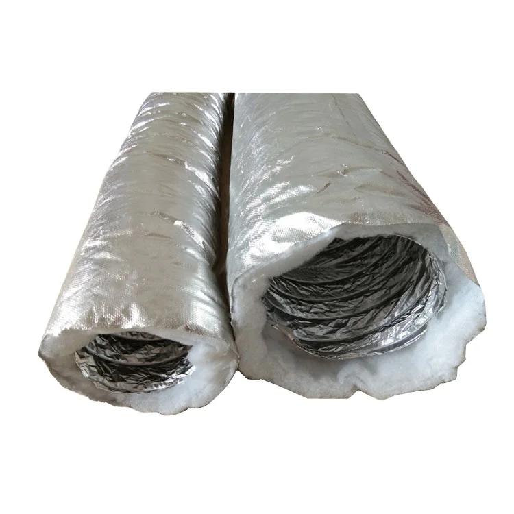 

Industrial Style HVAC System Air Ventilation Duct Outdoor Application Fiberglass Wool Insulated Flexible Duct For Hall And Park