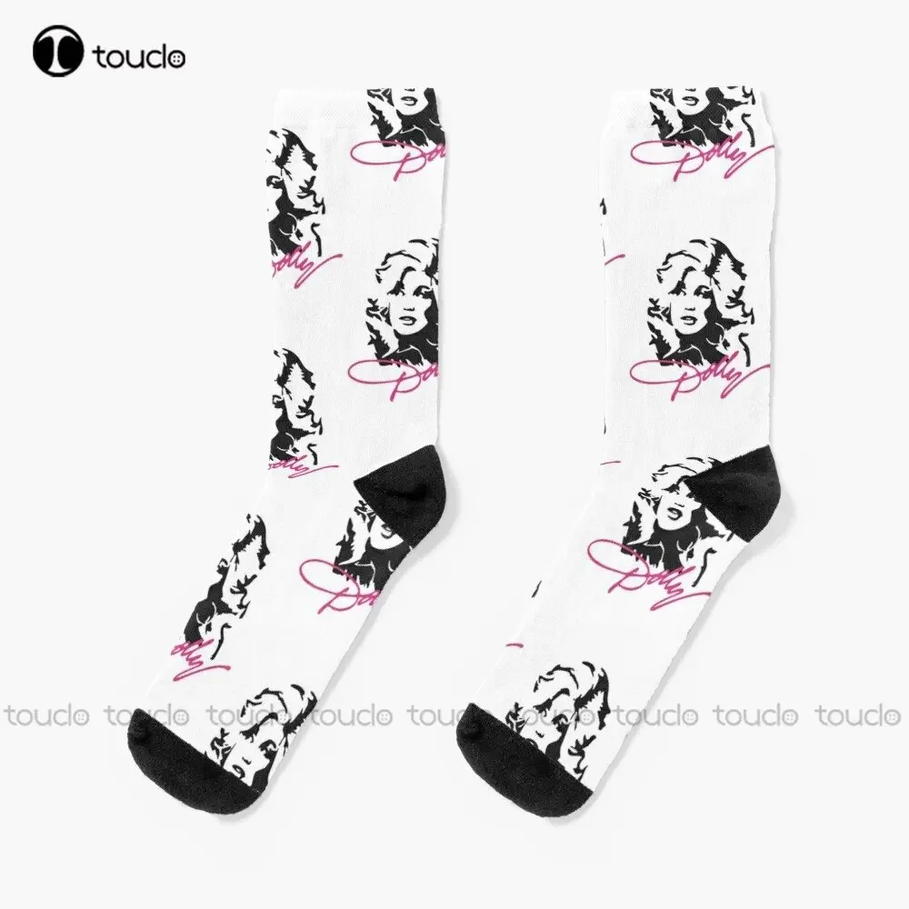 Dolly Parton Country Calcetines Calcetines rosas Alta calidad Lindo Elegante Encantador Kawaii Dibujos animados Calcetines de algodón dulce Regalo personalizado Unisex Adulto