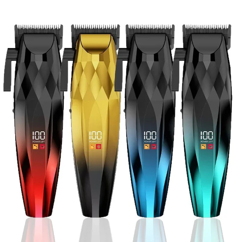 

SZT Металлическая профессиональная мужская машинка для стрижки волос Перезаряжаемый триммер для волос Парикмахерская Беспроводная машинка для стрижки волос Электрическая машинка для стрижки волос