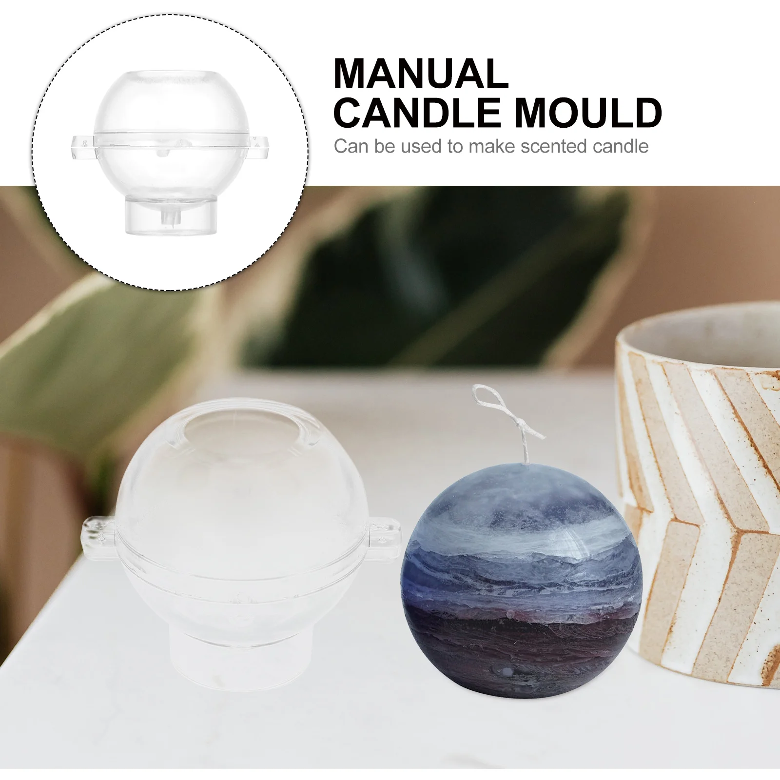 

1Pcs Ball Shape Mold High Transparency Plastic Sphere Mold for Handmade Aromatherapy Making DIY Tool