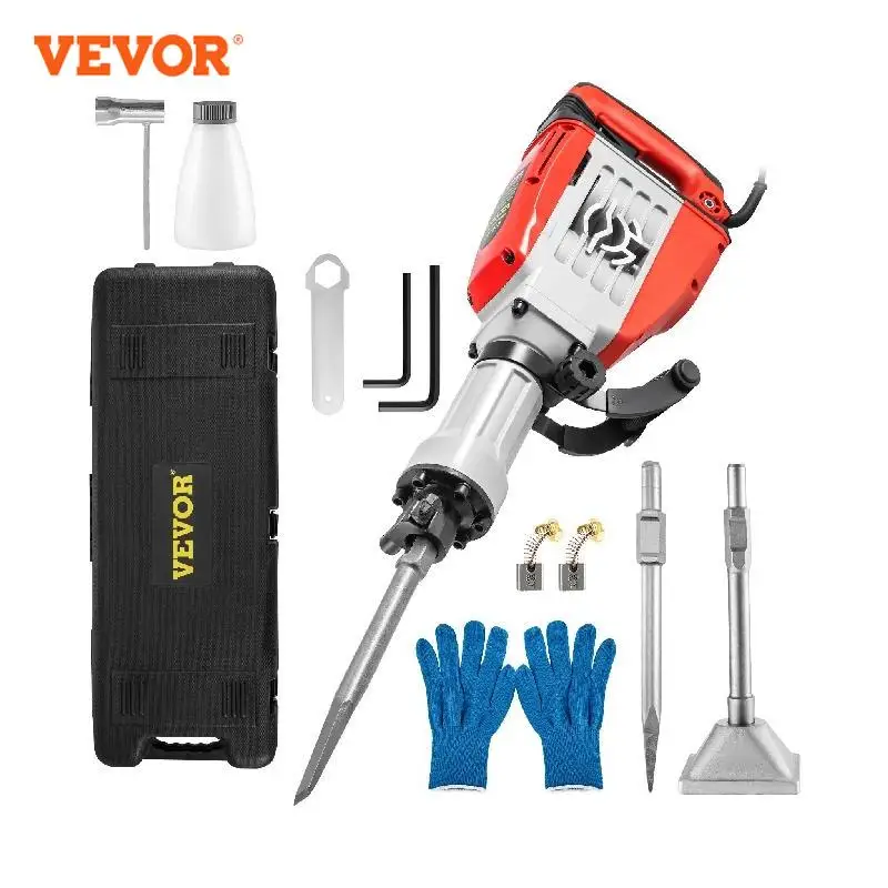 VEVOR Demolition Jack 3800W martello rotante multifunzionale con trapano a percussione elettrico per martello demolitore a terra in calcestruzzo