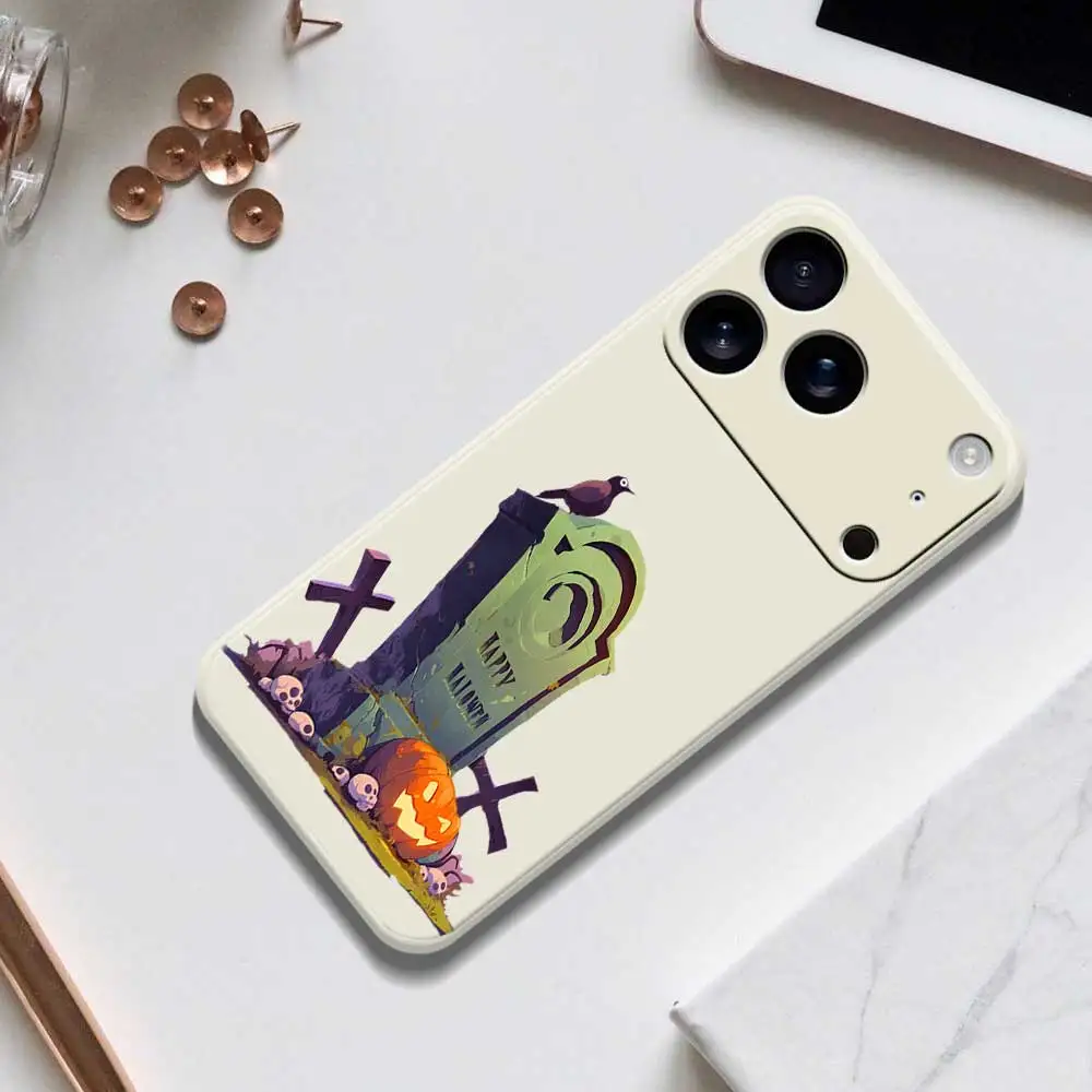 

Чехлы для телефонов на тему Хэллоуина для iPhone 17 Pro Max 17 Air 16 15 14 Plus 13 12 11 Pro Max XS Max XR X 7 8 Plus 16E Силиконовый чехол