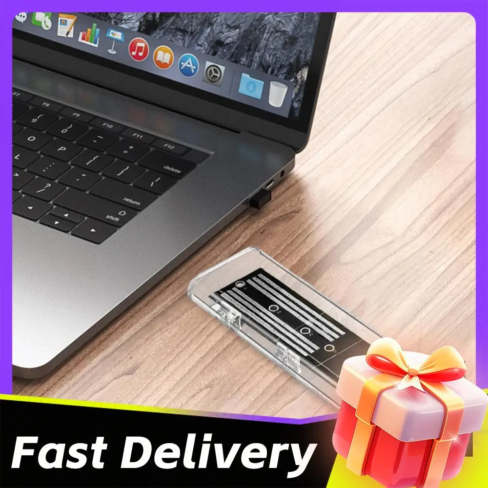 

Внешний прозрачный корпус для SSD M.2 NGFF SATA Type C USB 3.1, 10 Гбит/с, для накопителей 2230, 2242, 2260, 2280