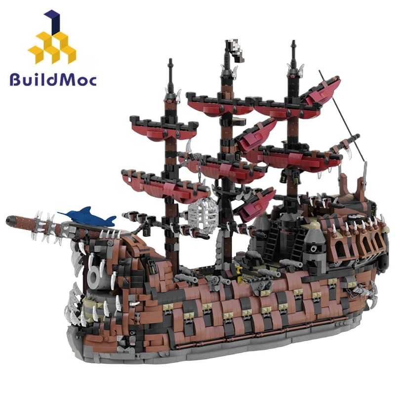 

Buildmoc идеи пиратский корабль лодка разрушенный король MOC набор строительных блоков наборы игрушек для детей подарки игрушки 5854 шт. кирпичи