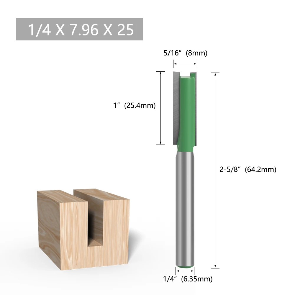 LAVIE Fräser 6mm 1/4 Schaft Hartmetall Gerade für Holznutfräsen für DIY & Professionelle Holzbearbeitung – Detail 14