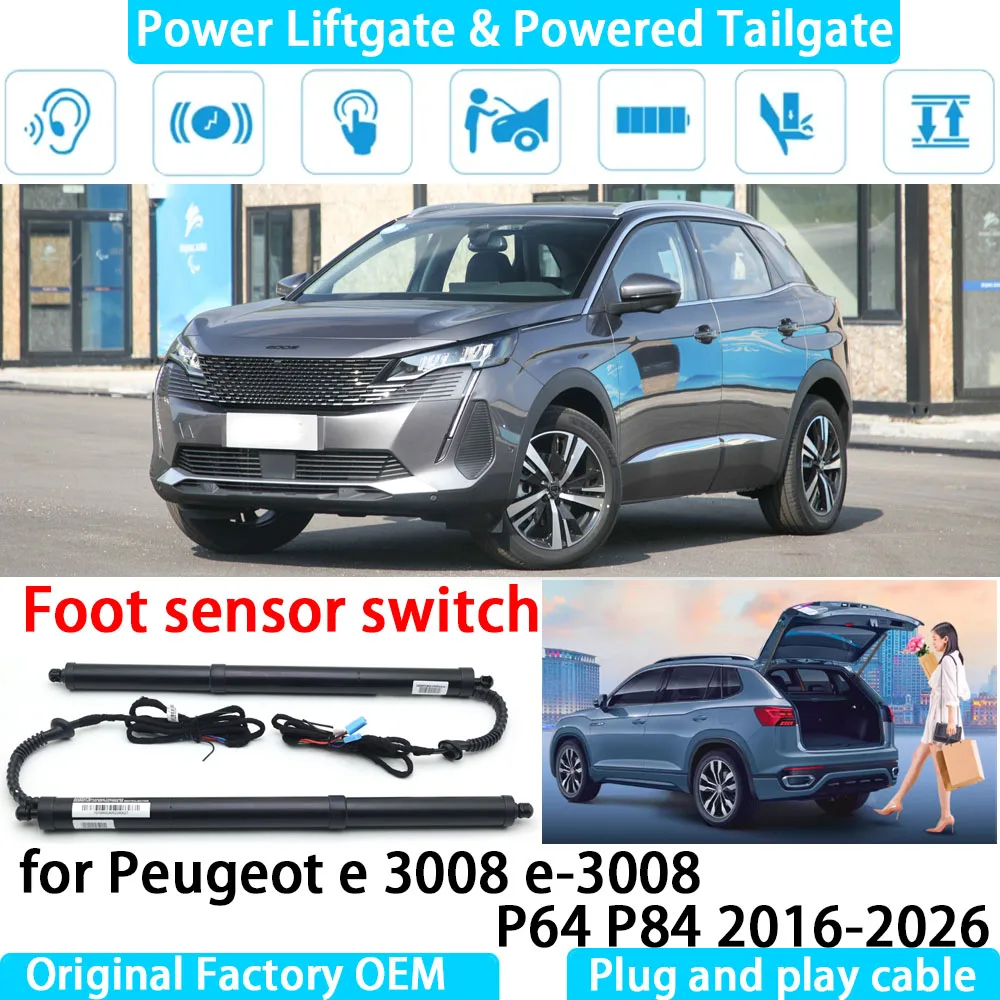 

for Peugeot e 3008 e-3008 P64 P84 2016-2026 Automatic Electric Power Liftgate Powered Tailgate Strut Tail Gate Lift System