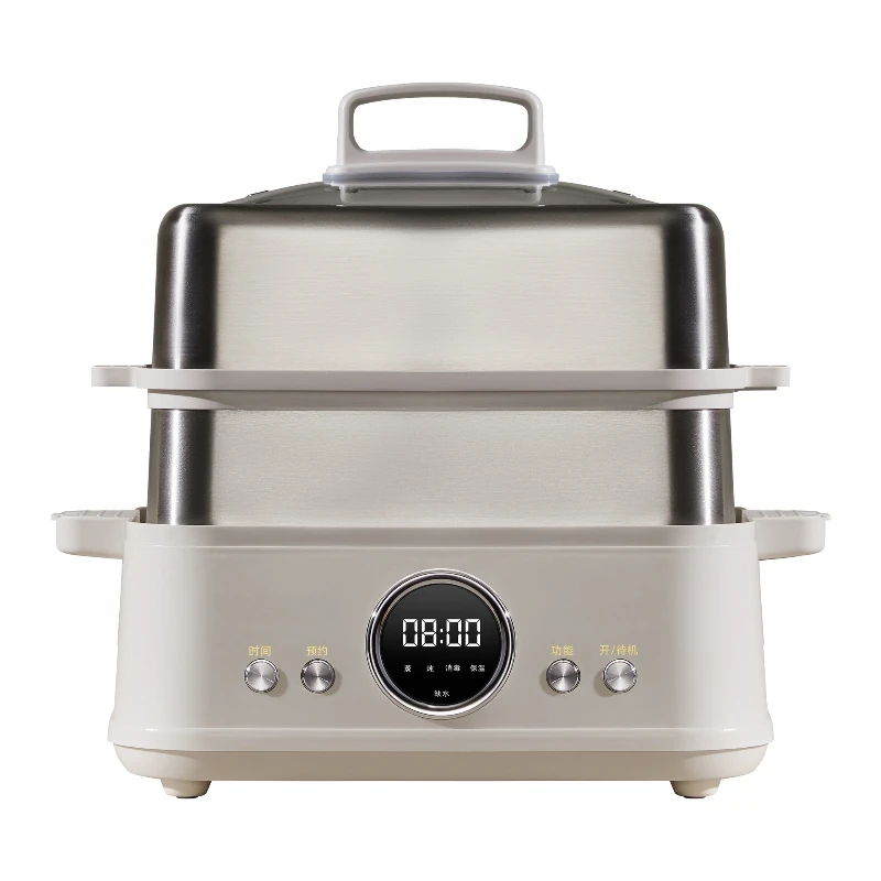 Stainless steel electric steamer multi-functional large-capacity cooking integrated pot multi-layer steamer small steam pot stea