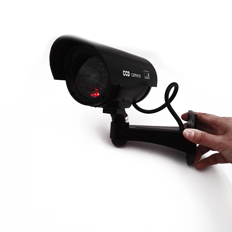 Bullet Shaped Waterproof Security CCTV Surveillance Camera For Home Outdoor Indoor Fake Dummy Camera With Flashing Red LED