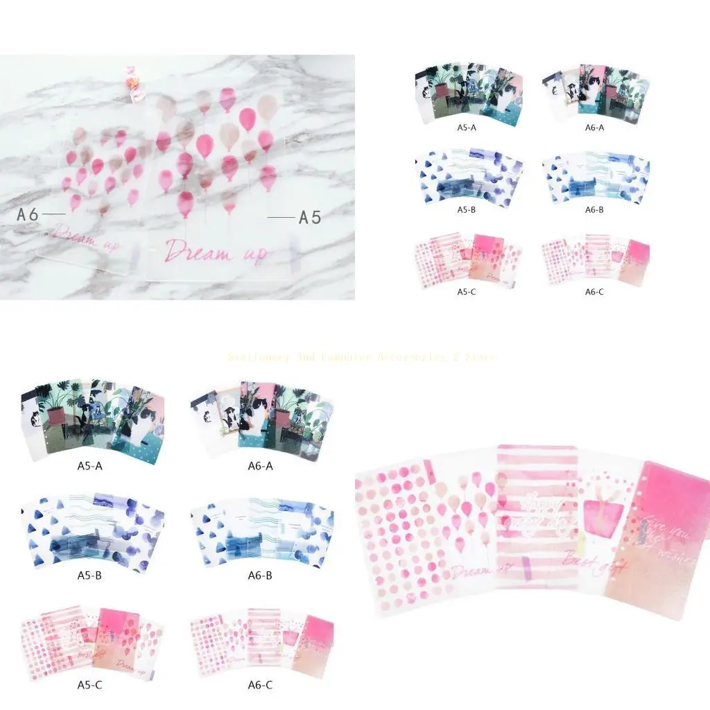 

Binder Divider File Index Tab 6-Hole Index Divider Loose-leaf Page Divider