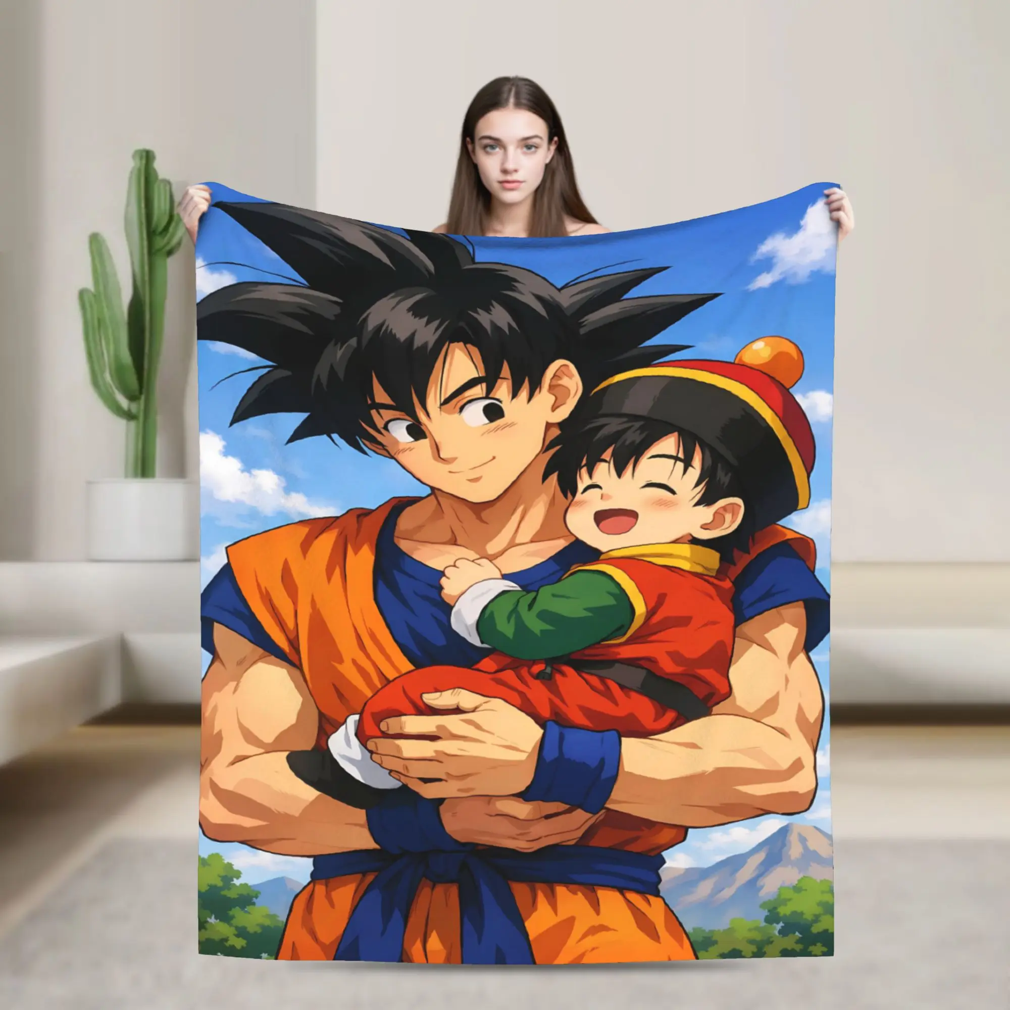 Minimal Red Goku D-Dragon B-Ball Blanket Quality Soft Warm  Throw Blanket Winter Kids Adult Outdoor Comfortable Bedspread