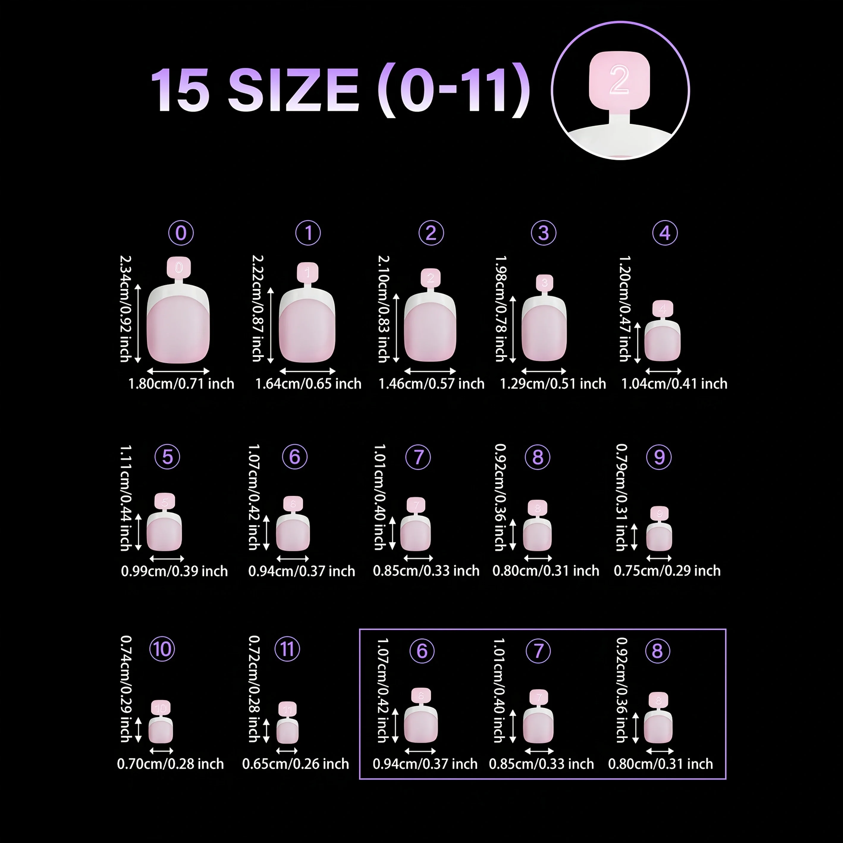 60/120/240 stuks acryl teennagels, veelkleurige/roze en nude Franse teennageltips, in M- en S-maten