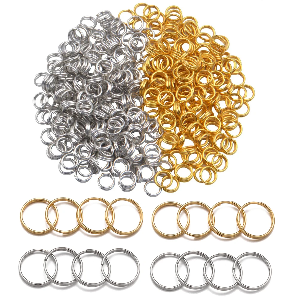 

50/100Pcs Hypoallergenic Stainless Steel Split Open Double Loop Jump Rings Connector For DIY Bracelet Jewelry Making Accessories