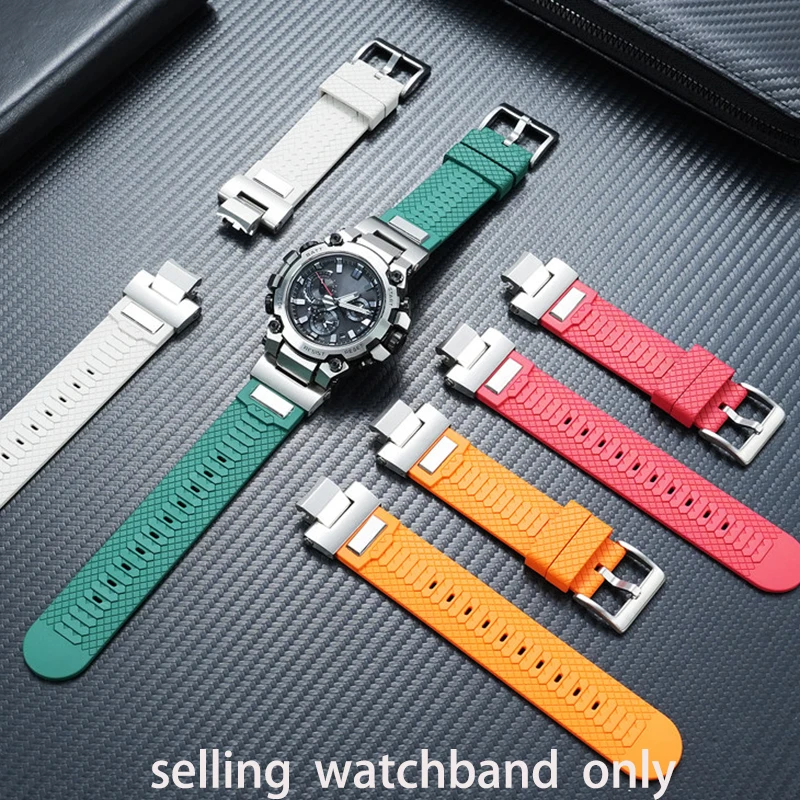 DIY Fluororubber Watchband for Casio G-SHOCK Undead Bird MTG-B3000 Summer Waterproof Sports Watch Strap Men's Bracelet Accessori