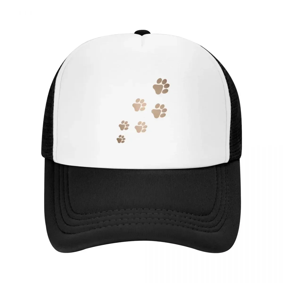 Dog paw prints in rustic Gold gradient Golden dog paw prints Gifts for dog lover, mom and dad Baseball Cap