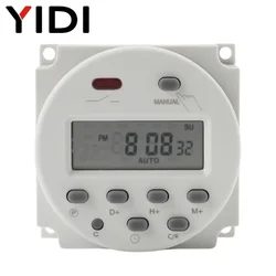 CN101A Weekly Day 24 Hour 12V 24V electronic Digital Programmable Timer Clock Relay Switch time controller Module AC 110V 220V