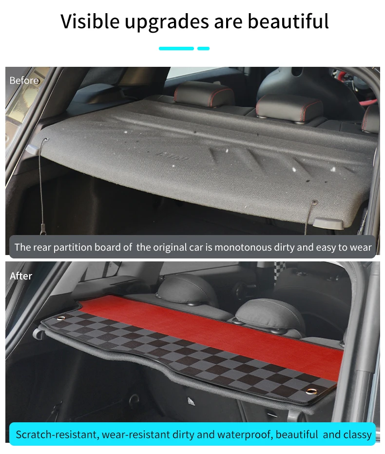 Kofferraum-Fensterpolster für Mini Cooper R56 F56 F55 F60 F65 F66 R60 Countryman Auto-Styling Innendekorationszubehör – Detail 12