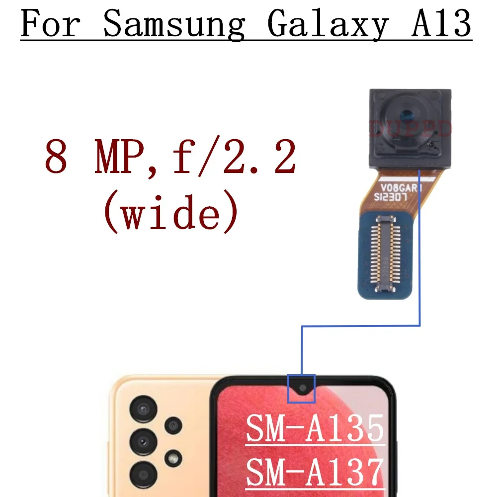 Front Facing Selfie Back Main  Macro Depth Ultrawide Camera For Samsung Galaxy A13 4G A13s A135 A137 Flex Cable