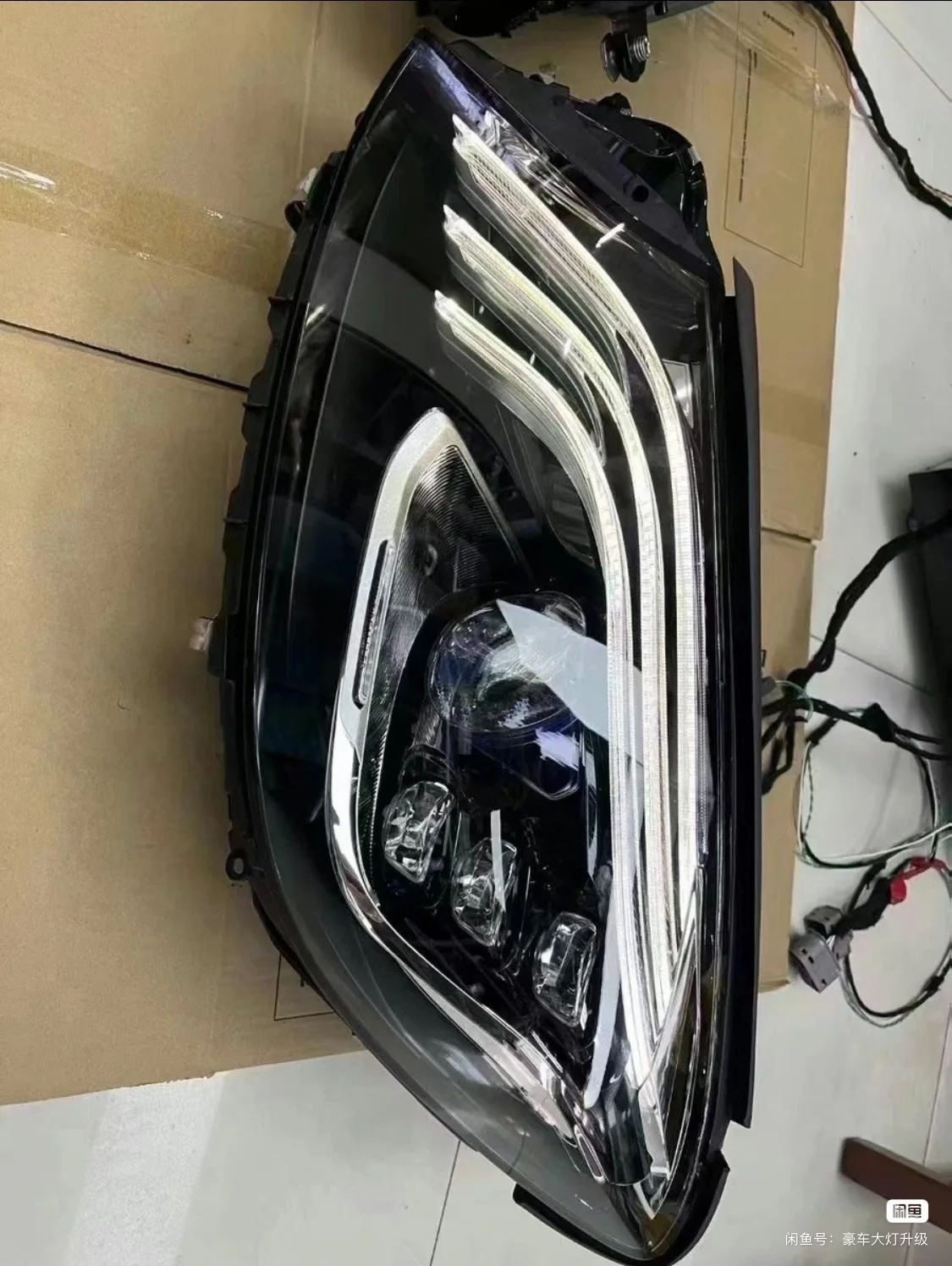 Per Benz W222 gruppo faro lifting con visione notturna originale OEM Headlight Play e Plug con protocollo black box