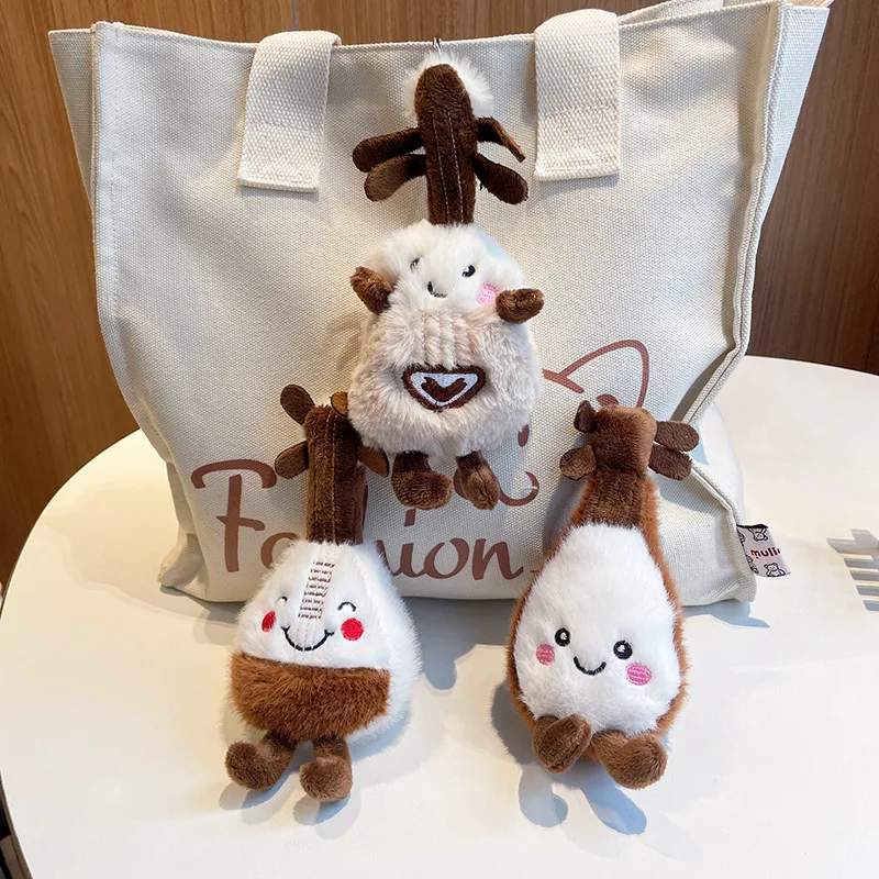 1 stks 15 CM Nieuwe Leuke Knuffels Gitaar Sleutelhanger Hanger Cartoon Gevulde Pop Sleutelhanger Tas Decoraties Rugzak Auto Charme Ornamenten