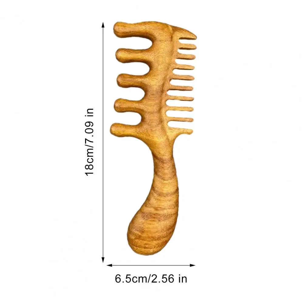 

18cm Wooden Scalp Massage Comb With Ergonomic Long Handle Multi-functional Meridian Fine Wide Tooth Comb Head Massager Tools