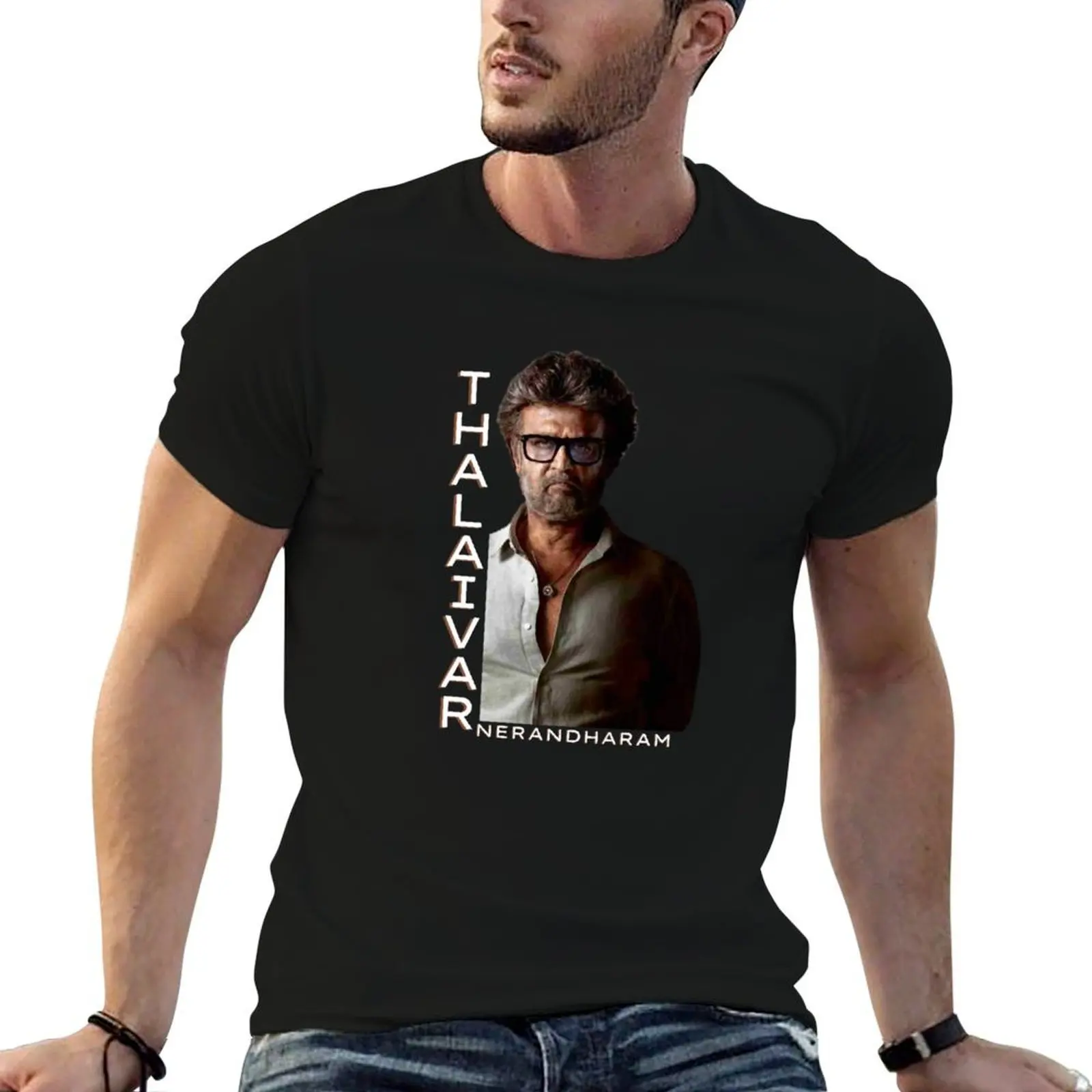 

Rajinikanth(1) T-Shirt black cotton t-shirt plain for man package t shirt man designer T-Shirt
