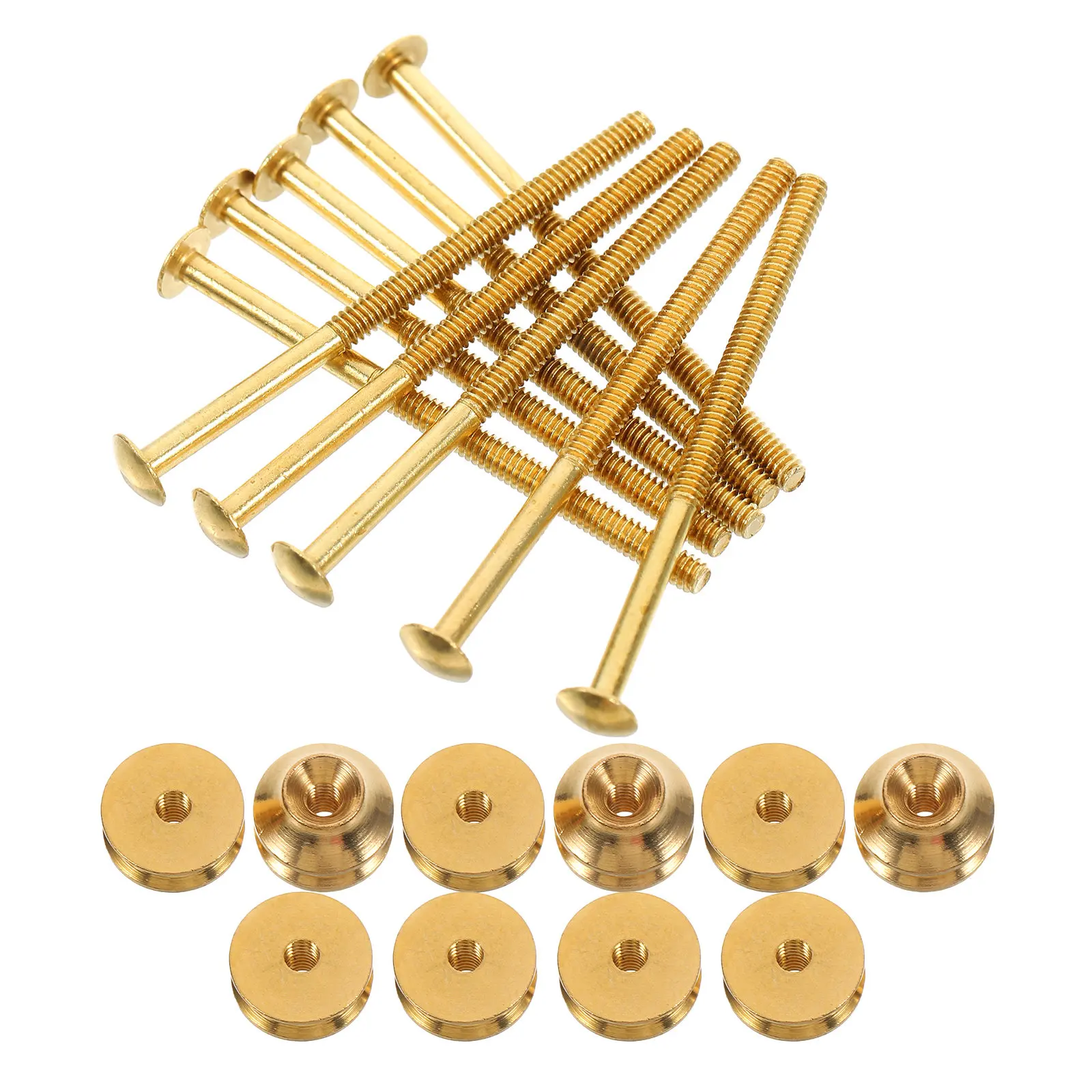 10Sets Copper Teapot Knob Fastening Set Includes Screws and Nuts for Secure Lid Attachment Tea Home Use