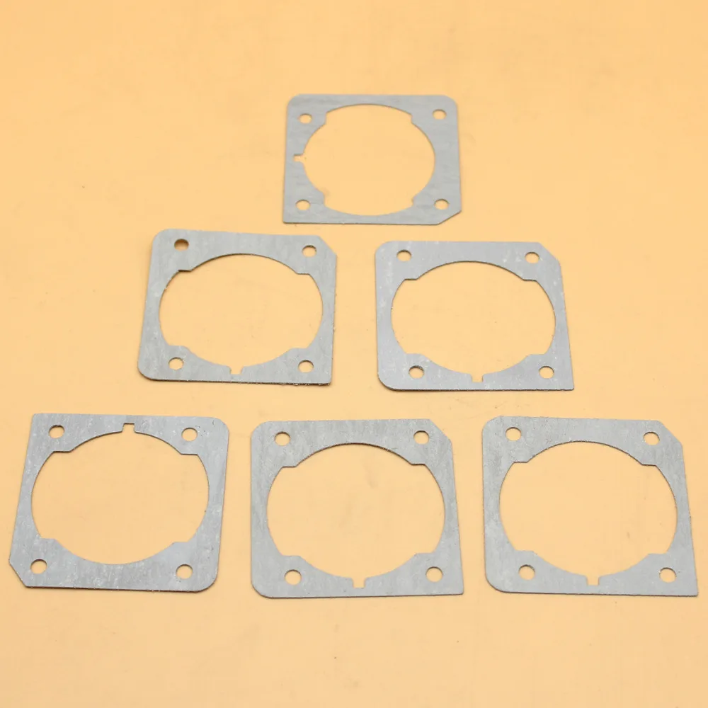 6pcs/lot Cylinder Head Base Gasket For HUSQVARNA 340 350 345 346 351 353 Chainsaw Engine Motor Parts 503894401 Garden Tools