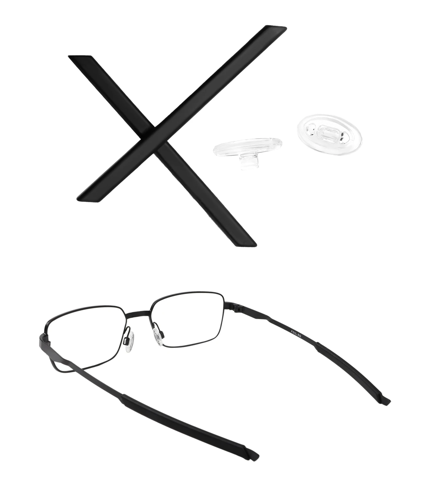 Silicone Earsocks Nose Pads Replacement Rubber Kit for Oakley Foil RQ OX3036 Eyeglasses