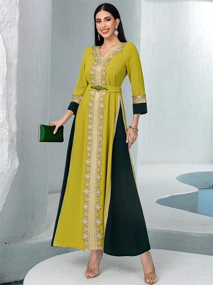 

Ramadan Eid Modest Kaftan Vestidos Abaya Damen Dubai Luxury Muslim Long African Dresses For Women Robe Femme Musulmane Kebaya