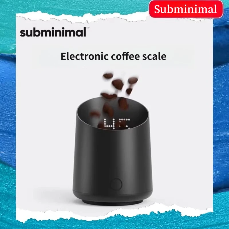 

Subminimal Smart Electronic Espresso Coffee Scale Waterproof Coffee Bean Weighing Cup for Italian Hand Brew Coffee Smart Kitchen