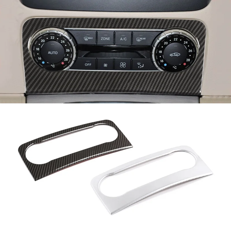 

For Mercedes Benz GLK X204 2013 2014 2015 Car Carbon Fiber Texture Central Control Air Conditioning Vent Outlet Frame Cover Trim