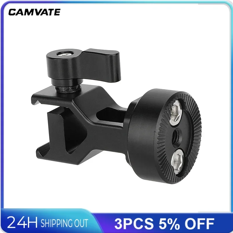 

CAMVATE NATO Clamp to ARRI Rosette Adapter Extension Mount For Camera Cage Handgrip Extension Arm Quick Release NATO Accessories