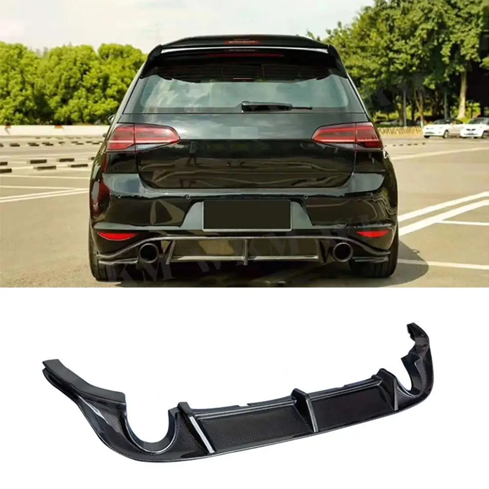 

Carbon Fiber Car Rear Bumper Lip Diffuser Spoiler for Volkswagen MK7 Golf 7 GTI Hatchback 2014-2017