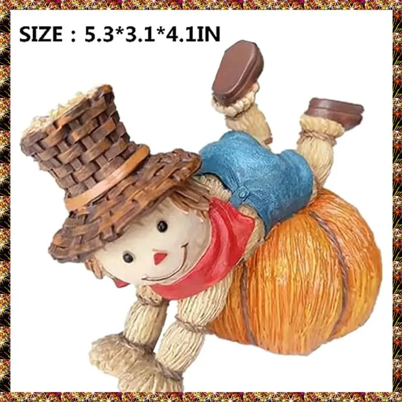 BTCL هالوين زينة زخرفية اليقطين الحصاد تمثال الجدول شمعة حامل الديكور دائم جودة عالية 13.5X8x10.5Cm #4