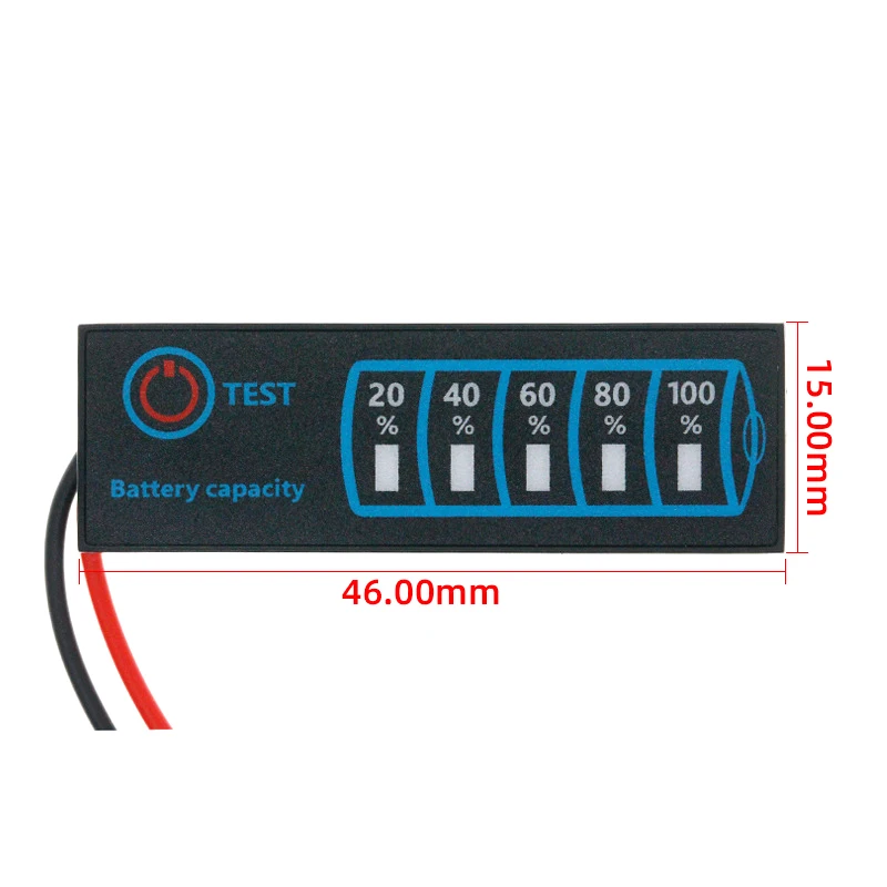1Pcs DC5V-30V Battery Level Indicator Lithium Battery Phosphate Lead-Acid Battery Capacity Display Tester Module Voltage Meter