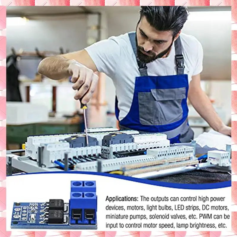 JAJA 30PCS Módulo MOSFET DC 5V-36V 15A (Max 30A) 400W Dual High-Power 0-20Khz PWM DC Controlador de velocidade do motor