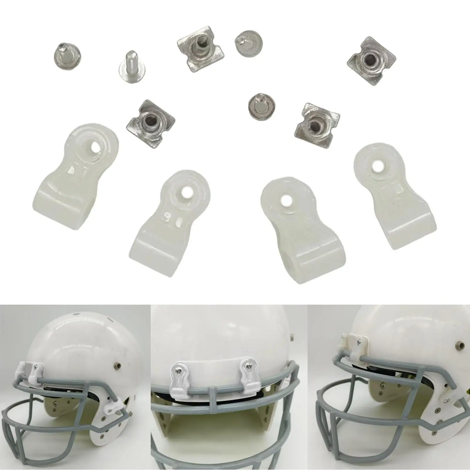 

Quick Install Football Helmet Visor Clips No Tools Needed Universal Screw Fastener for Softball Helmet Repair