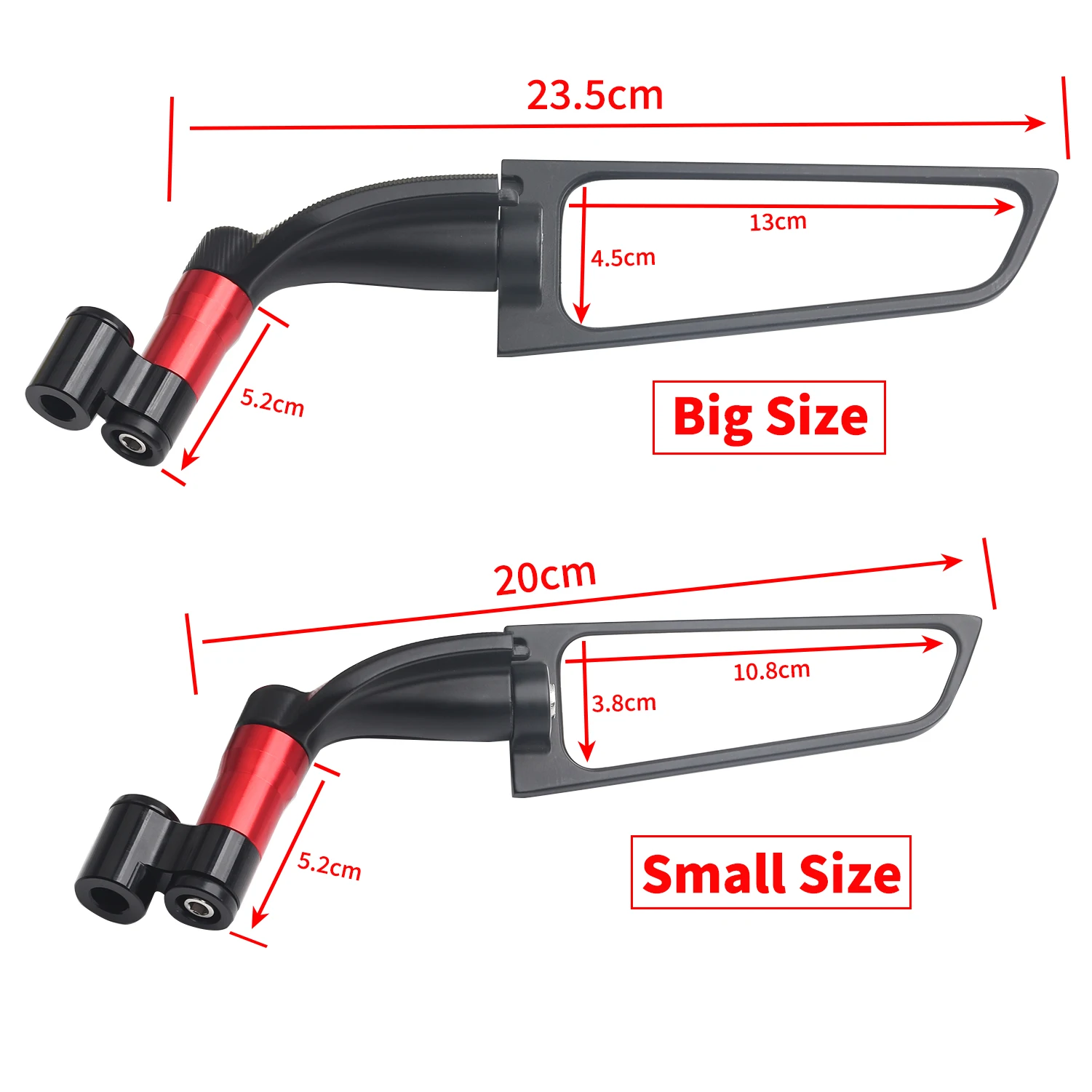 Rearview Mirror For Yamaha FZ1 FZ6 FZ8 FZ25 FZ400 FZ07 FZ09 FZ10 FZS15Wind Wing Side Reversing Mirrors Retroviseur Espelhos Moto