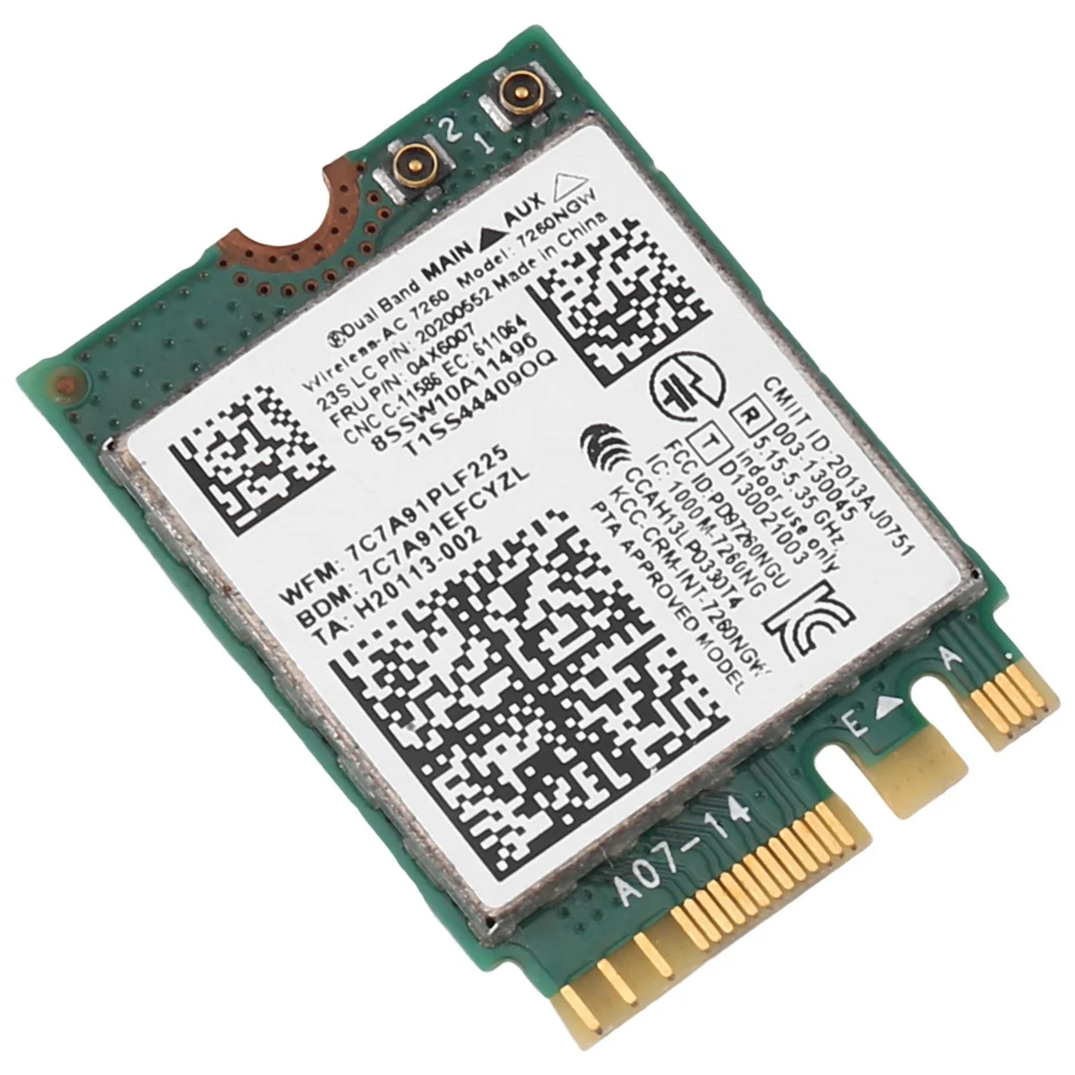 Nouveau!! Carte WiFi 7260NGW 7260AC 2.4G/5G BT4.0 Fru 04X6007 pour Thinkpad X250 X240 X240S X230S T440 W540 T540 Yoga Y50