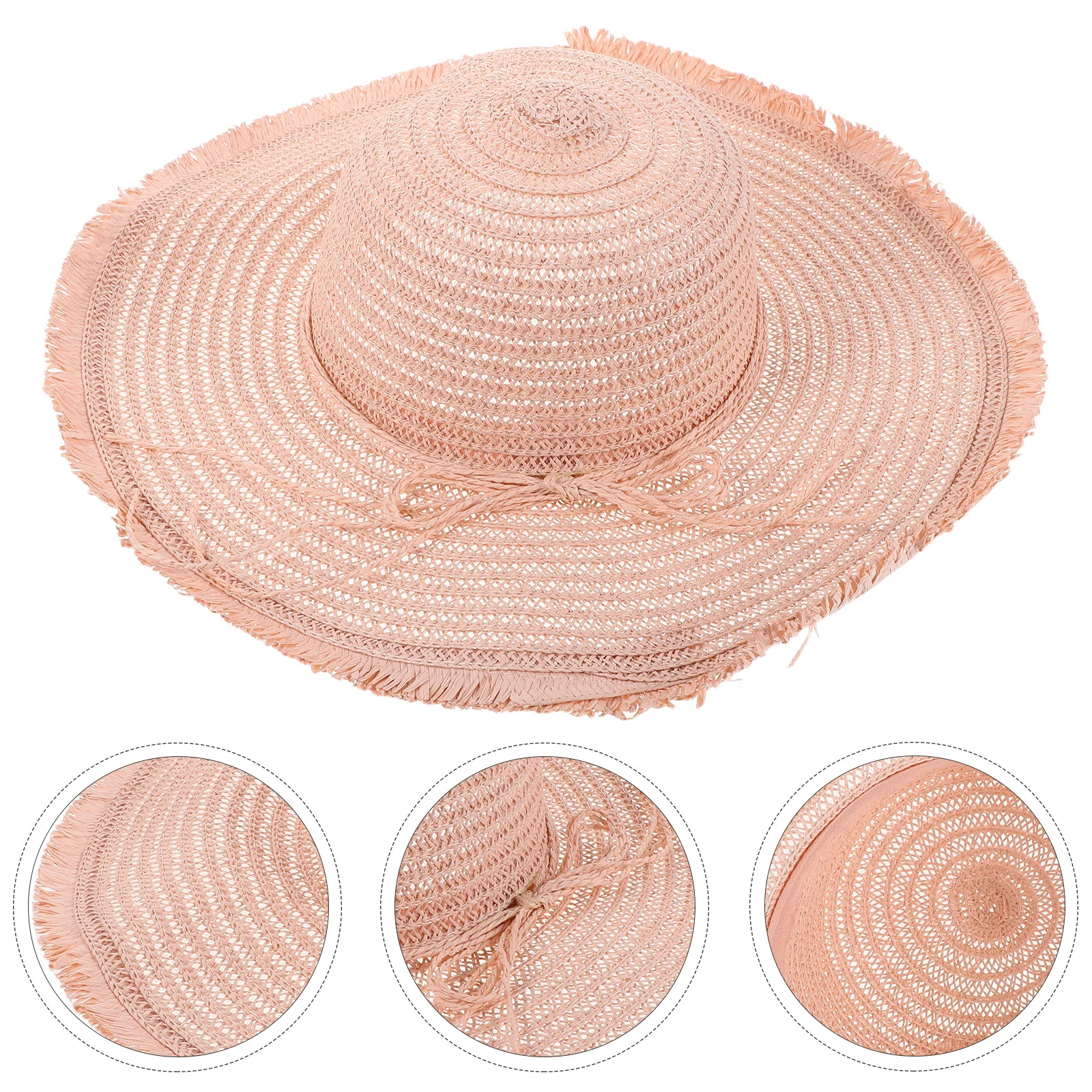 

Wide Brim Straw Sun Hat Women Lightweight Foldable Oversized Summer Beach Hat Bucket Cap for Travel Outdoor Straw Hats for Men