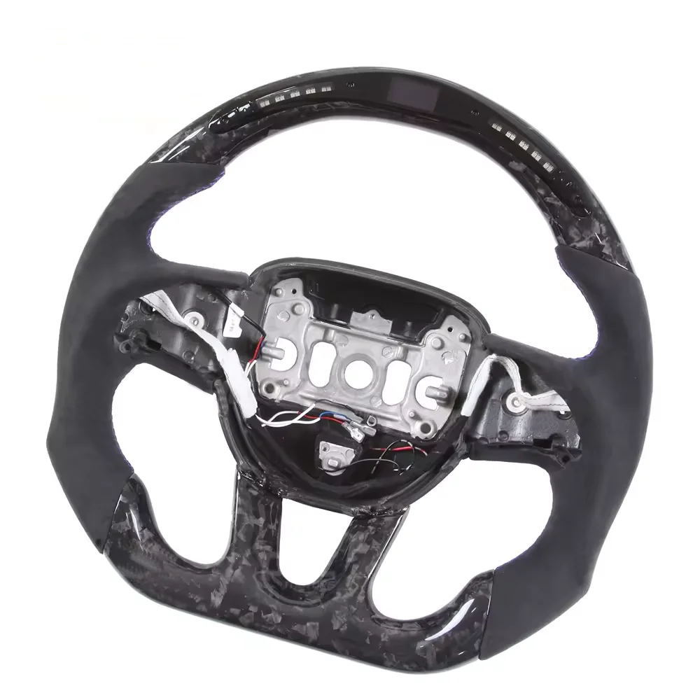 Fancy Customized LED Smart Steering Wheel Fit for Dodge 2015+ Charger Challenger Hellcat Durango SRT Real Carbon Fiber